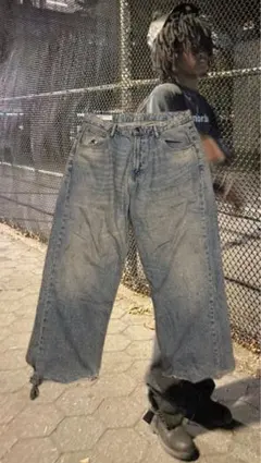 ZARA ワイドレッグ デニムパンツ 44size