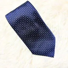 dunhill ネイビー ドットネクタイ