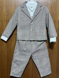 フォーマルスーツセット チェック柄 110cm