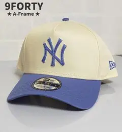 【9FORTY A-Frame】NY ヤンキース　2トーン　チェーンステッチロゴ
