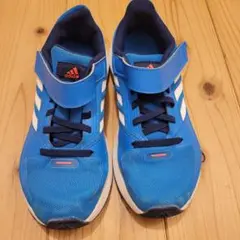 adidas 青 スニーカー マジックテープ付き