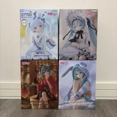 【初音ミク・雪ミク】ぬーどるストッパーフィギュア4体セット