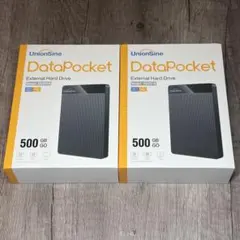 【新品未開封】UnionSine 外付けHDD 500GB 【ブラック】2個
