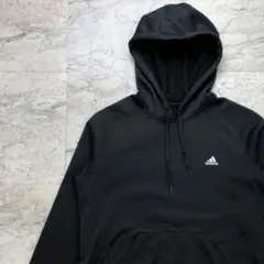 アディダス　パーカー　メンズ　3XL　ブラック　プルオーバー　パフォーマンスロゴ