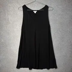 H&M BASIC ノースリーブワンピース 黒 ブラック