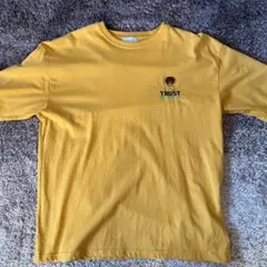 イエロー Tシャツ Lサイズ TRUST プリント