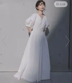 Kaene タフタカシュクールドレス　34