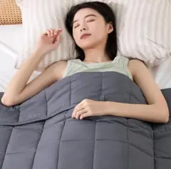 【6kg】ウェイト ブランケット 快眠 グレー 安眠 毛布 リラックス 掛け布団