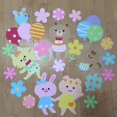 春　お花　風船　壁面飾り　3月　４月　保育　幼稚園