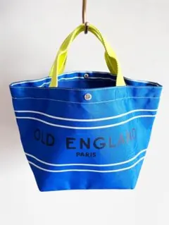 OLD ENGLAND 爽やか ブルー ネオンイエロー の トートバッグ
