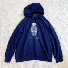 現行QRタグ✨XLサイズ ポロラルフローレン デニムGジャンポロベア パーカー