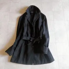 美品♪ブルックスブラザーズ 346　リネン麻 ベルテッドジャケット ブラック黒