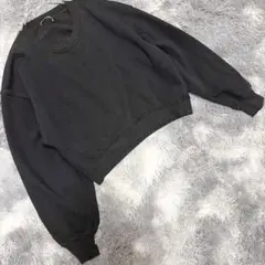 ZARA ザラ（S）スウェット クロップド丈 ブラック 部屋着 シンプル