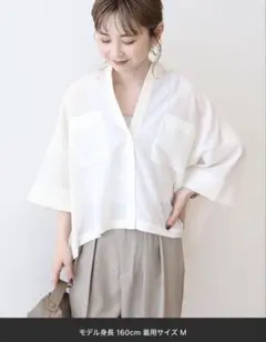 AMERICAN HOLIC シアー半袖シャツ アイボリー　 Lのサムネイル