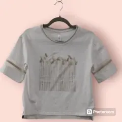 YAKOKO レディース 発泡箔リーフプリントTシャツ 白 Ｍ YA5965