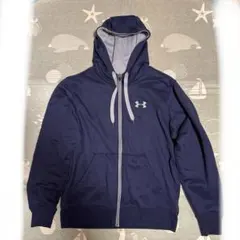 UNDER ARMOUR フード付きフルジップパーカー MDサイズ ネイビー