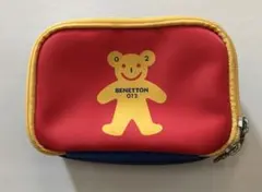 BENETTON クマポーチ 赤/青