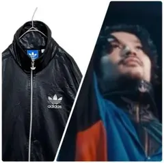 【常田大希着用‼️】希少 adidas チリ62コーティングジャージ M 黒 古着