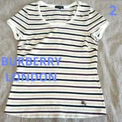 バーバリーロンドン【極美品】 タイトシルエットボーダーTシャツ Y2K 00sのサムネイル