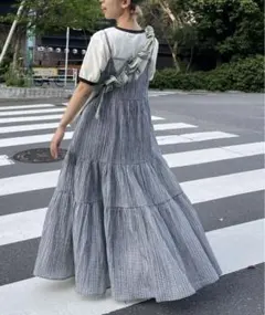 CIAOPANIC シアーチェックティアードキャミワンピース お値下げ！