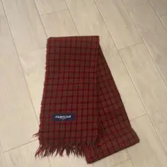 ファミリア　マフラー　M 赤チェック柄