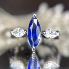 ☆11.4ct☆希少石✨スリランカ産特大サファイア2.7ctダイヤリング指輪 