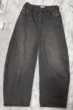 luv code】 curved denim pants /グレー - メルカリ
