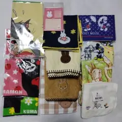 ミニタオル11枚 くまモン ミッフィー ミッキー ハイジ トムとジェリー など