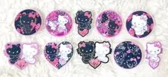 ハローキティ アメステシール　10柄ワンシート グリッター加工　天使悪魔のサムネイル