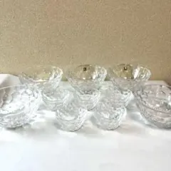 【美品】HOYAクリスタル ガラスボウルセット　大小10点セット