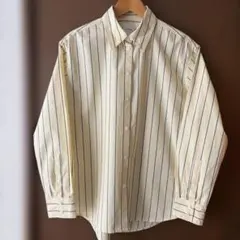 Calvin Klein 長袖シャツ イエロー ストライプ　Mサイズ