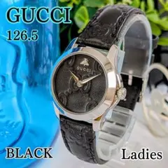 GUCCI Gタイムレス グッチシマレザー メンズ 腕時計 126.4 ビー 蜂 