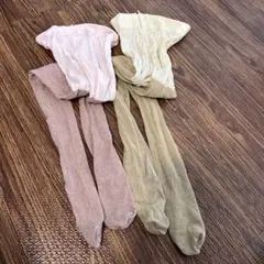 next ベビータイツ 2点 ラメピンク・ラメゴールド