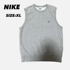 美品　古着 00s NIKE 刺繍ロゴ スウェット ベスト ナイキ Y2K XL
