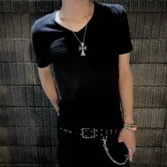 平成お兄系スタッズ パドメカスタムvネックTシャツ グランジ y2 - メルカリ
