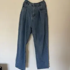 classicalelf ハイウエストデニム＆チノ タックワイドパンツ