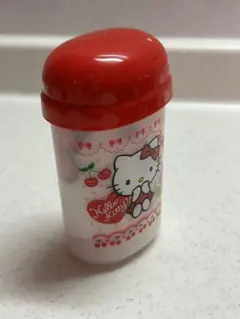 ハローキティ チェリー柄容器　携帯用おしぼり お弁当　遊園地　キャンプ