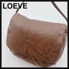 LOEWE ロエベ ショルダーバッグ アナグラム ナッパレザー ブラウン 紐のサムネイル