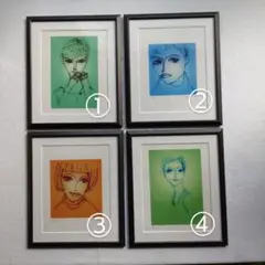 硲 伊之助、室内、希少大判画集画、新品額・額装付 硲 伊之助、室内、希少大判画集画、新品額・額装付