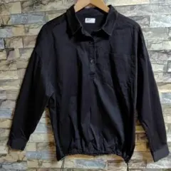 MERLOT IKYU　 ブラックプルオーバー長袖シャツトップス フリーサイズ