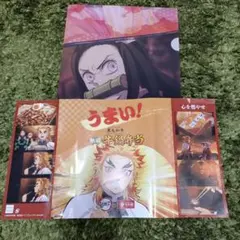 鬼滅の刃　煉獄杏寿郎の掛け紙、クリアファイル（禰豆子）柿安限定