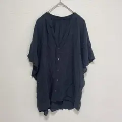 GLOBAL WORK ネイビーシャツ Mサイズ レーヨン100%