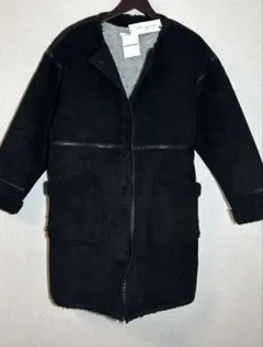 新品未使用【レトログレード】エコムートン ノーカラーコート 黒 M