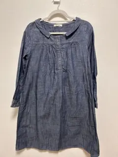 ClaireMELROSE クレールメルローズ デニム風 チュニック ワンピース