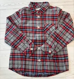 GLOBAL WORK チェック柄長袖シャツ Lサイズ　120cm