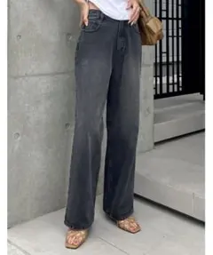 Re:EDIT コットンデニムルーズワイドパンツMサイズ