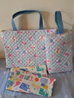 入園·入学準備　3点セット　♡プリンセス　ブルー♡