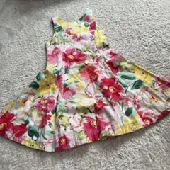 ポロ　ラルフローレン　花柄　ワンピース　くるみボタン