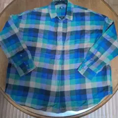 フランネルチェックシャツ Lサイズ　スキッパー　UNIQLO