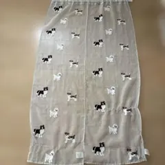 スリコ　セパレートカーテン 犬柄　カフェカーテン　のれん